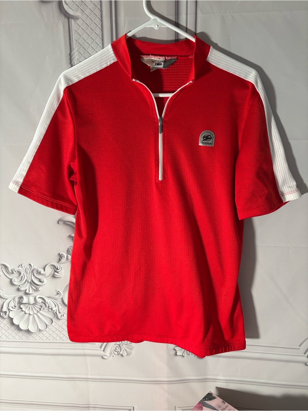 Vintage Men’s Sugoi Cycling Red Quarter Zip Athletic Jersey, Size XL